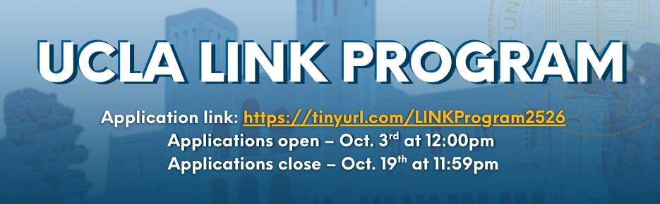 UCLA LINK program - applications close october 19