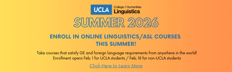 enroll in online linguistics/ASL courses this summer!