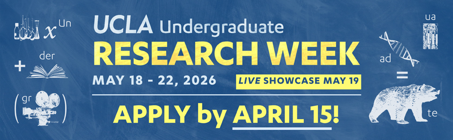 undergraduate research week - apply by april 15!