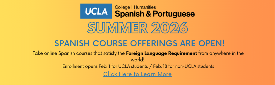 summer 2026 - spanish course offerings are open!