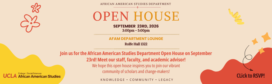 african american studies open house - rsvp today